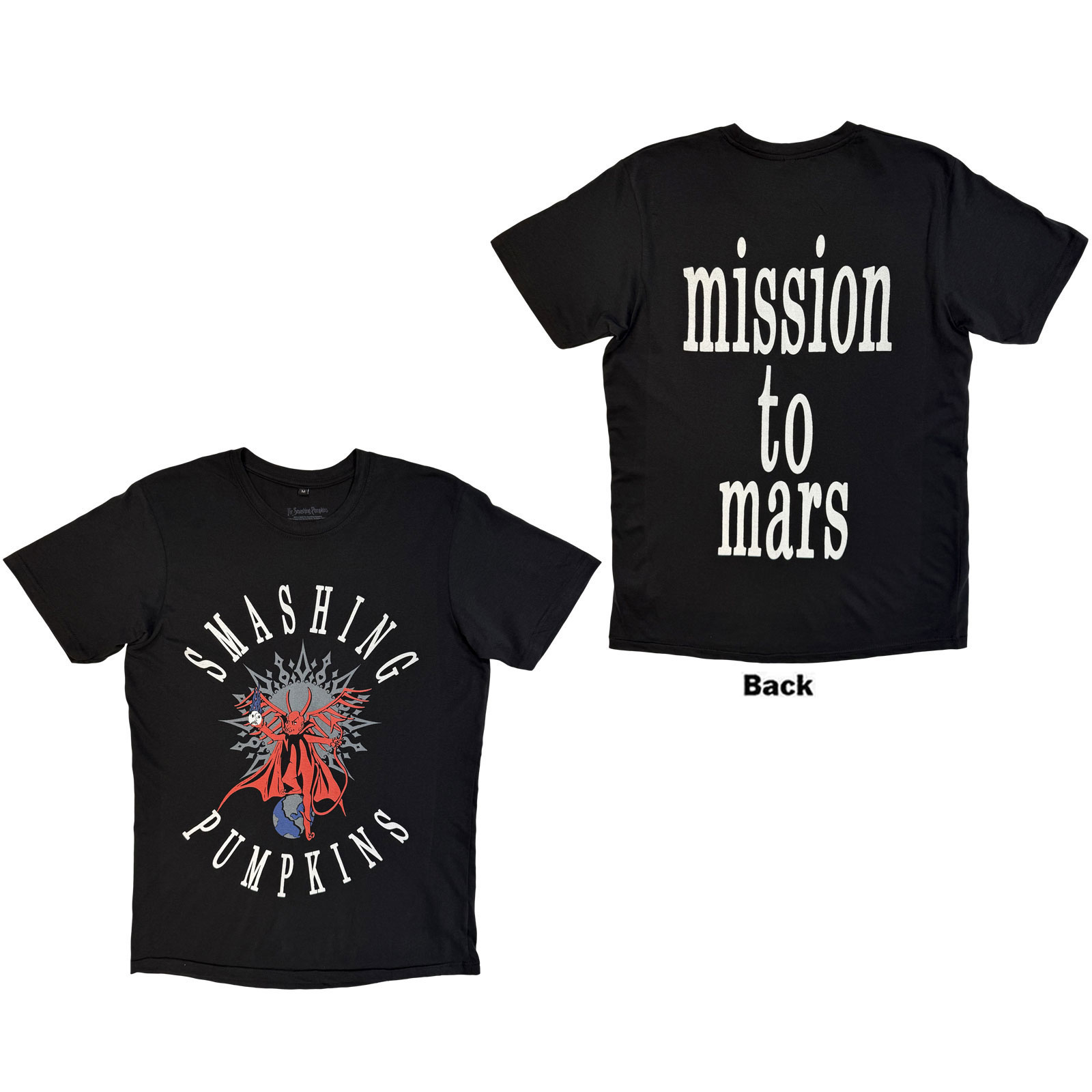 The Smashing Pumpkins Unisex Premium Carbon T-Shirt: Mission To Mars (Black) (Back Print) - 3