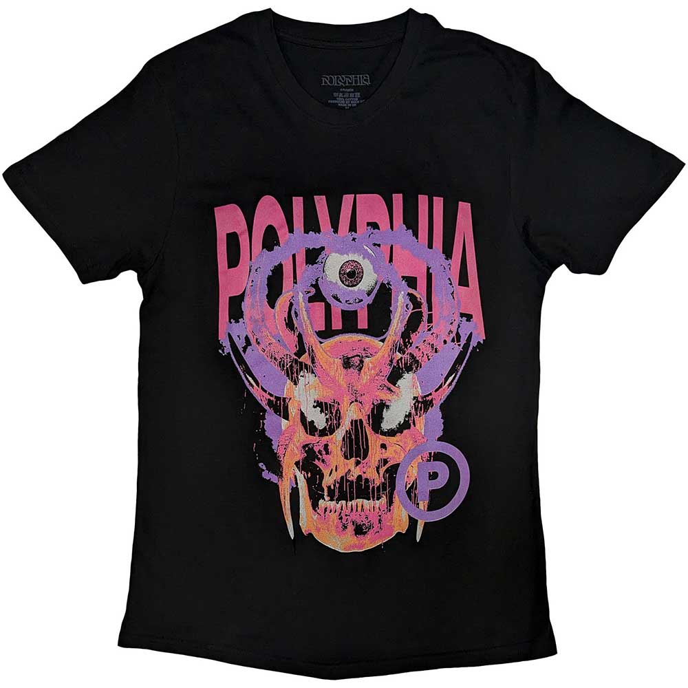 Polyphia Unisex T-Shirt: Skull Circle P (Small)