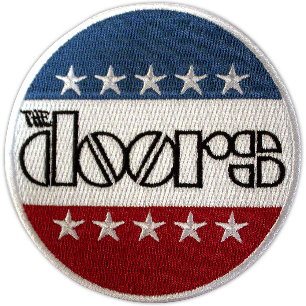 The Doors Woven Patch: Logo Stars & Stripes (Standard)