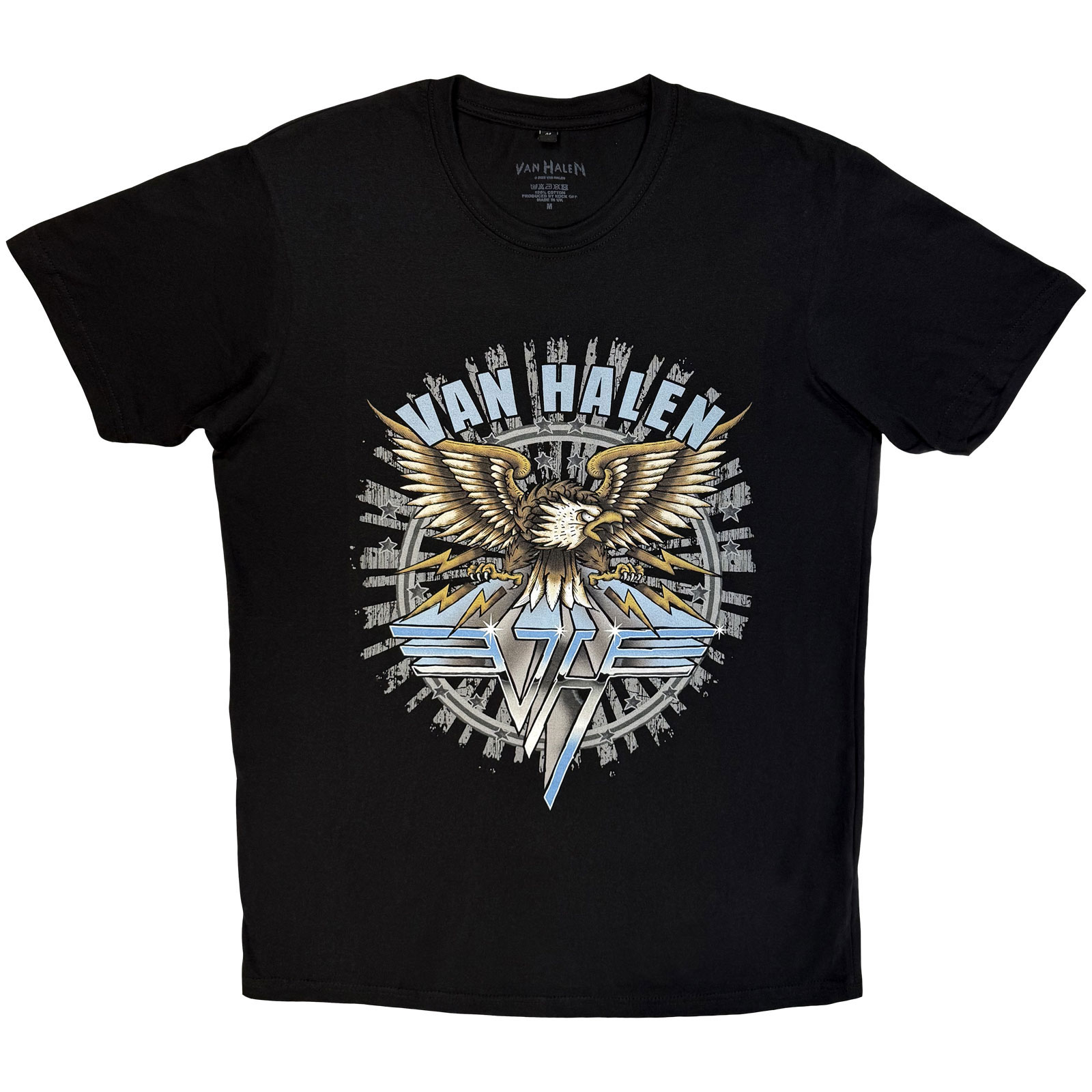 Van Halen Unisex Premium Carbon T-Shirt: Eagle (Svart) - 2