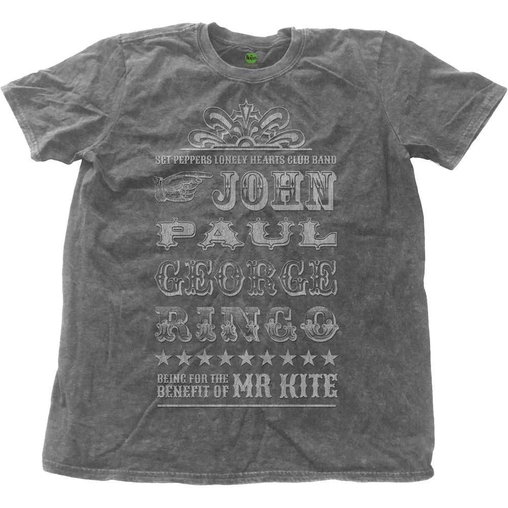 The Beatles Unisex Snow Wash T-Shirt: Mr Kite (Large) - 2