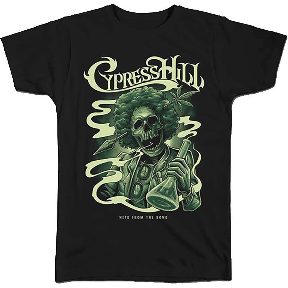 Cypress Hill Unisex T-Shirt: Skull Bong (Medium)