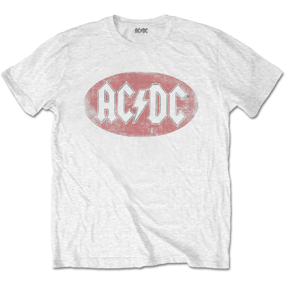 AC/DC Unisex T-Shirt: Oval Logo Vintage (Small)