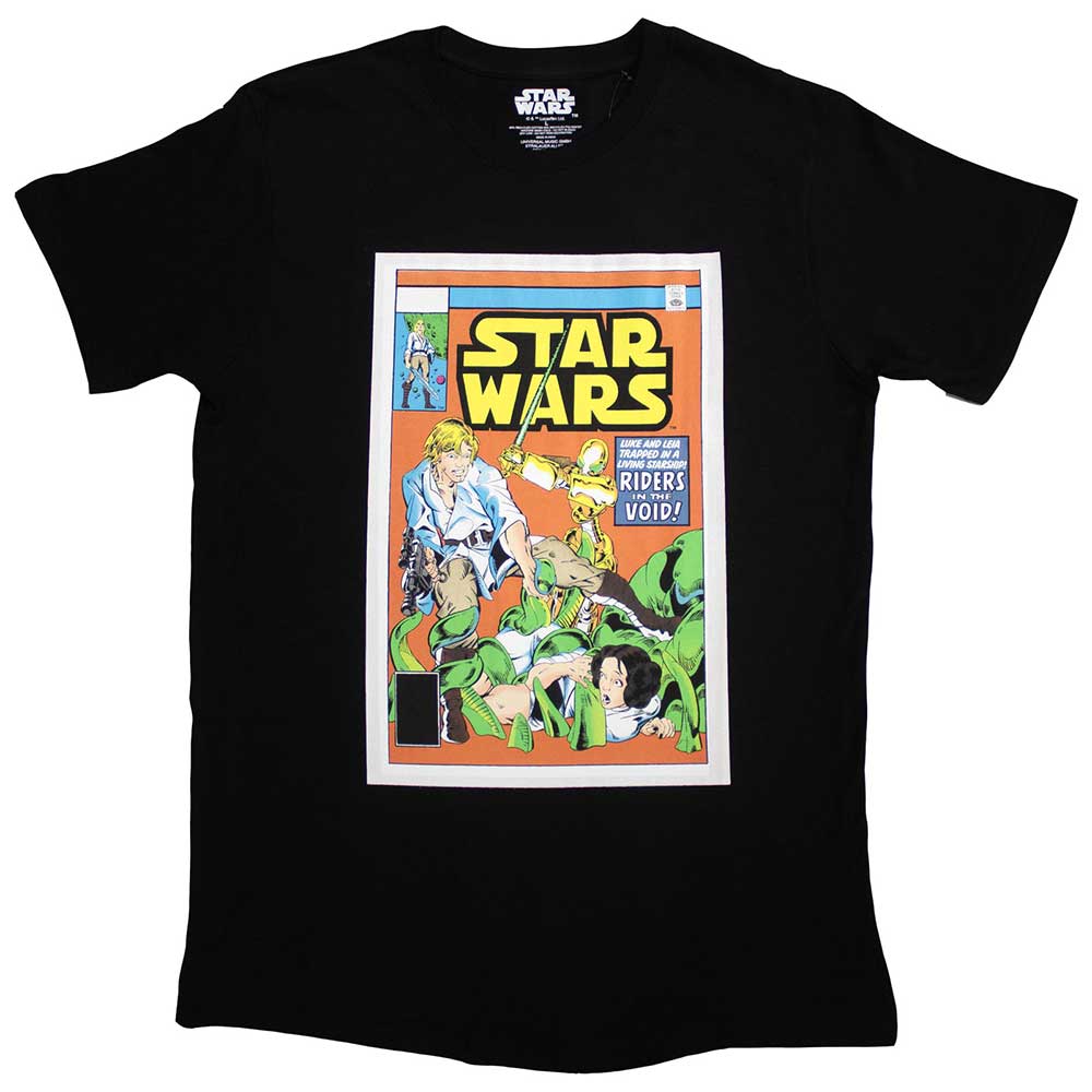 Star Wars Unisex T-Shirt: Luke & Leia Comic Cover (Medium)