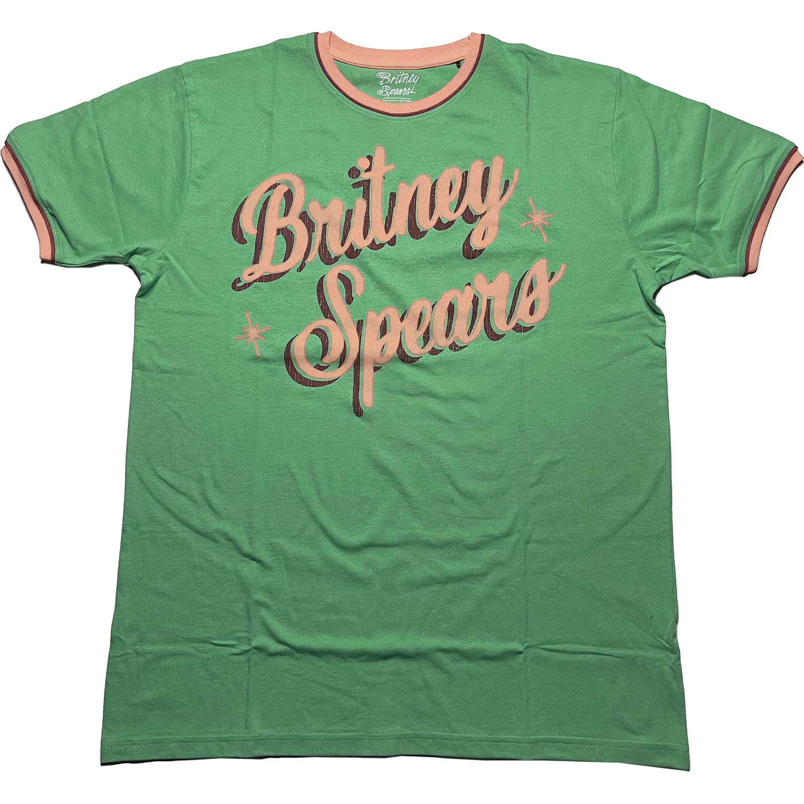 Britney Spears Unisex Ringer T-Shirt: Retro Text (Medium)