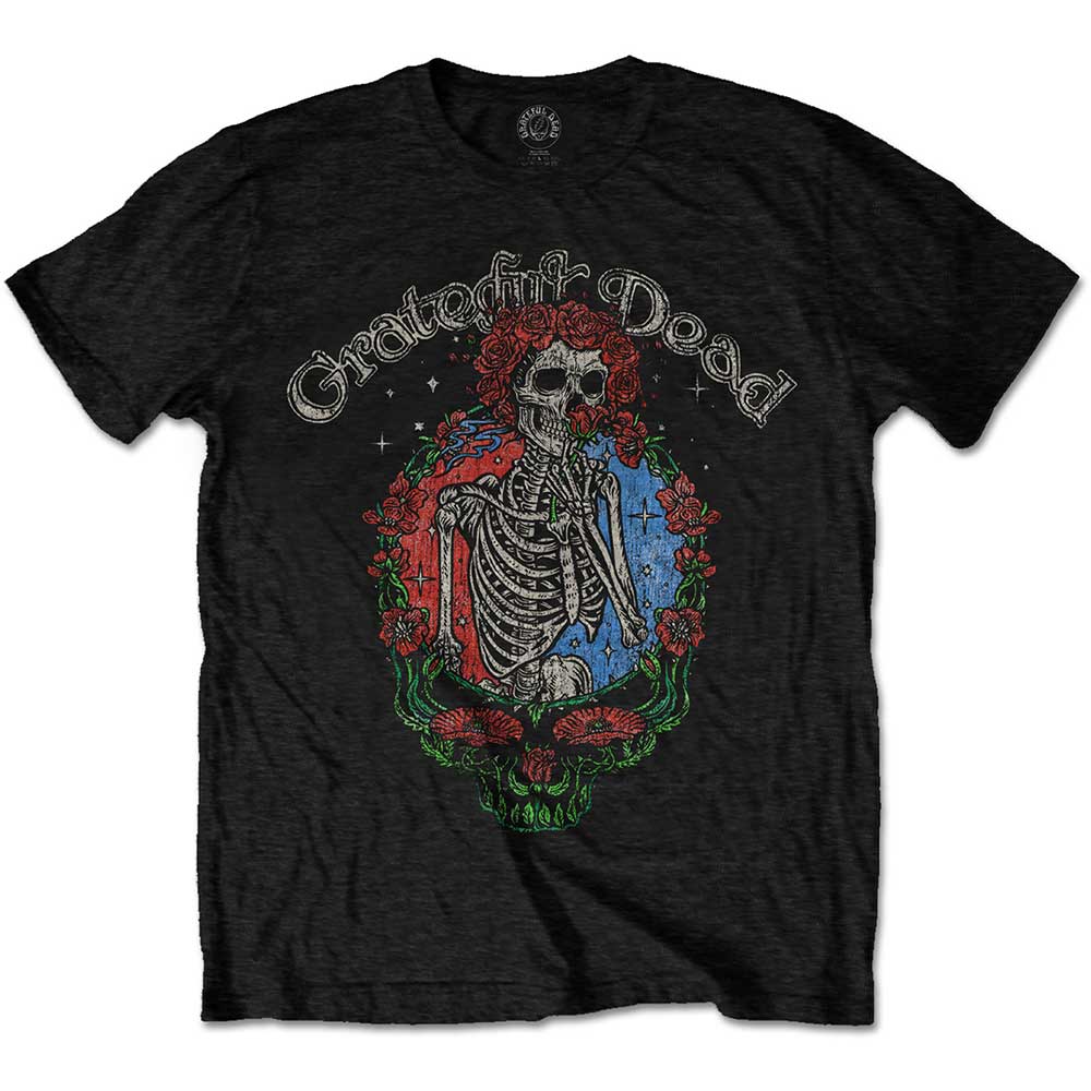 Grateful Dead Unisex T-Shirt: Floral Stealie (Small)