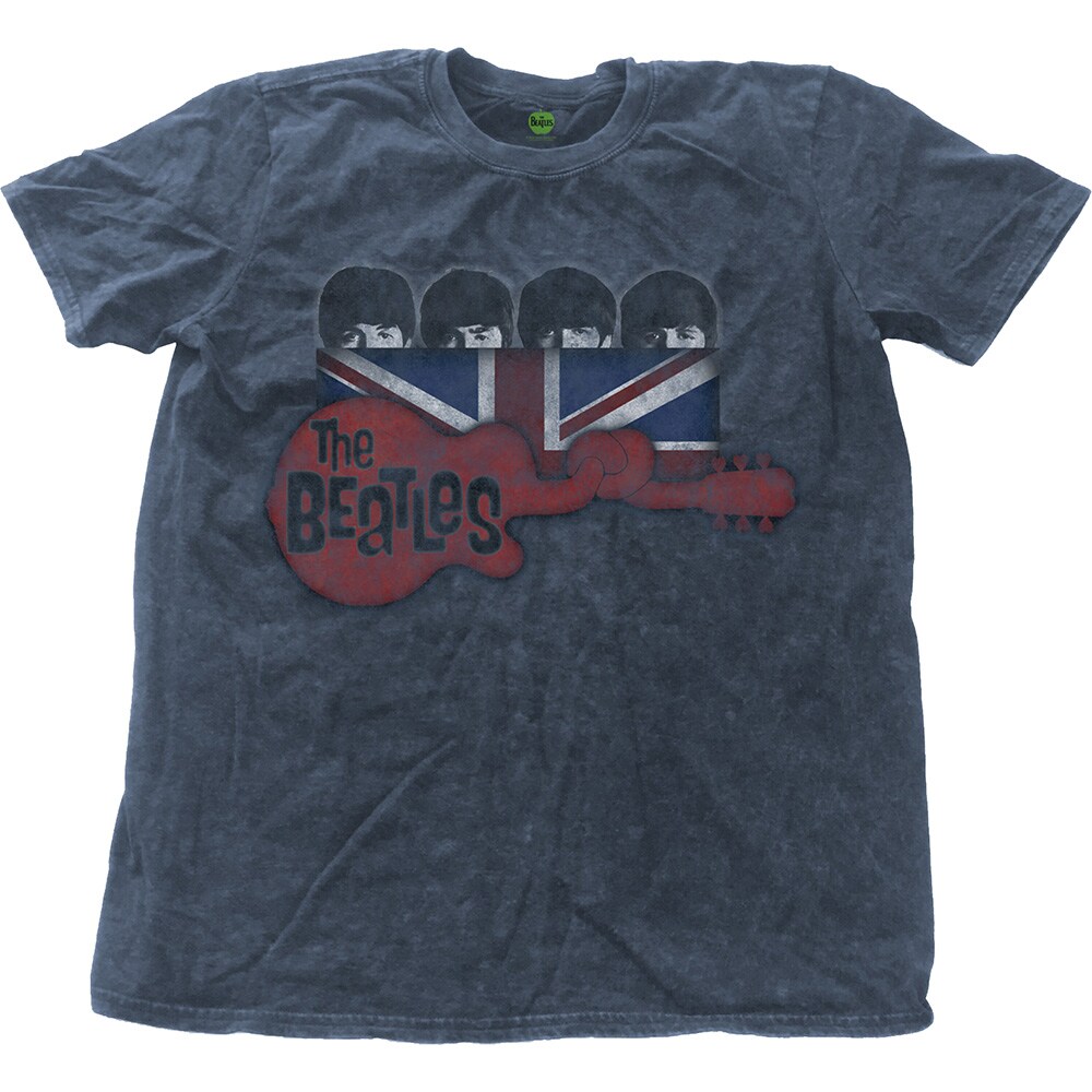 The Beatles Unisex Snow Wash T-Shirt: Guitar & Flag (XX-Large) - 2