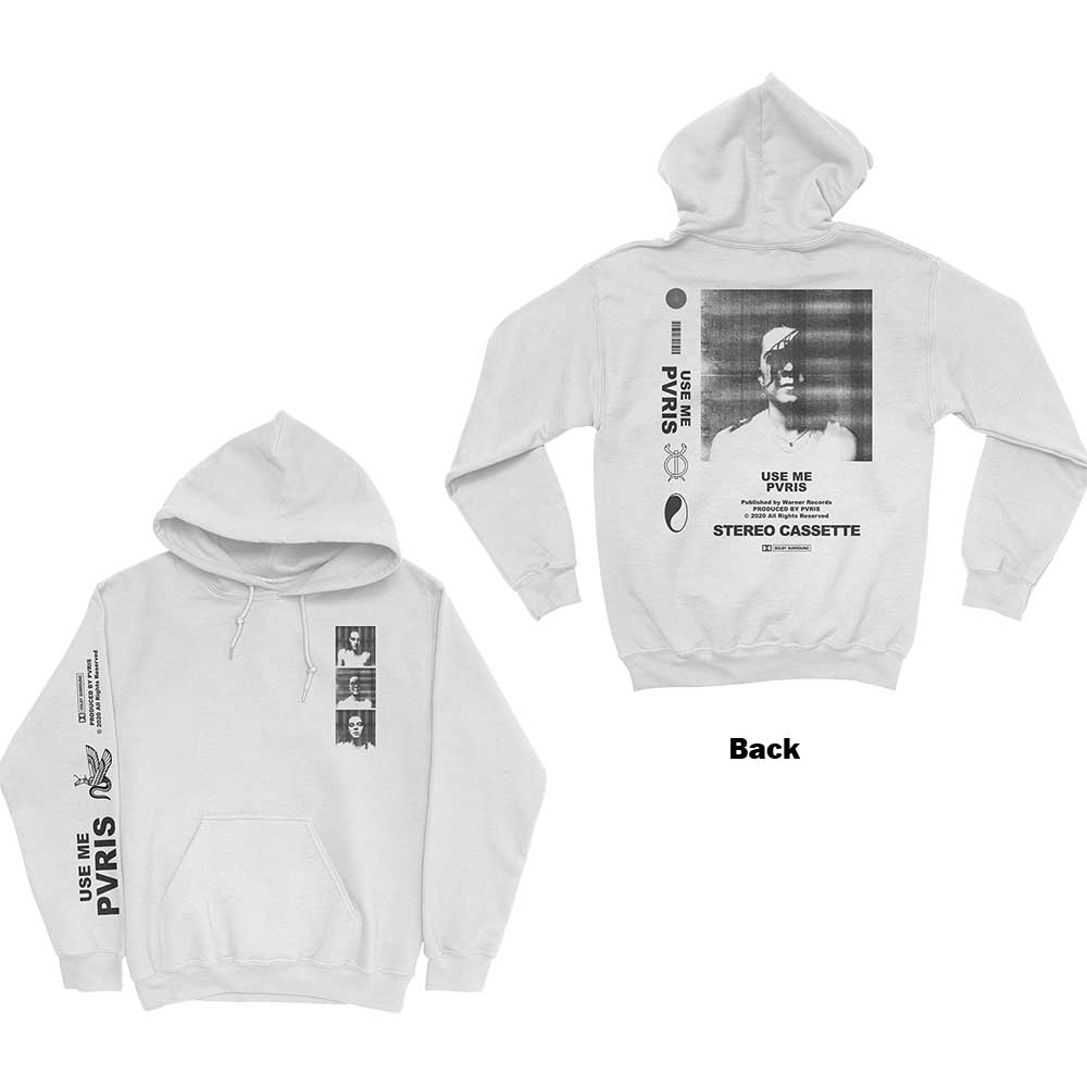 PVRIS Unisex Pullover Hoodie: Use Me Copyright (Back & Sleeve Print) (Medium)