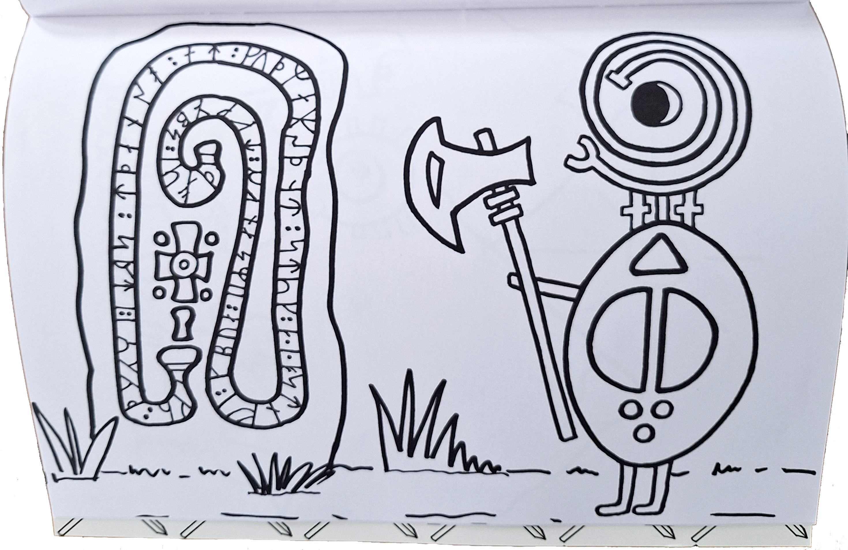 Coloring book: Birkakrigare - Hagbard & Signe - Viking Art Collection  - 2