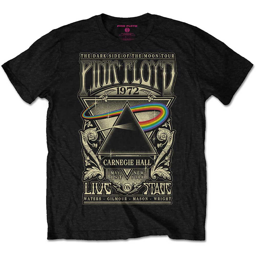 Pink Floyd Unisex T-Shirt: Carnegie Hall Poster (Small) - 2
