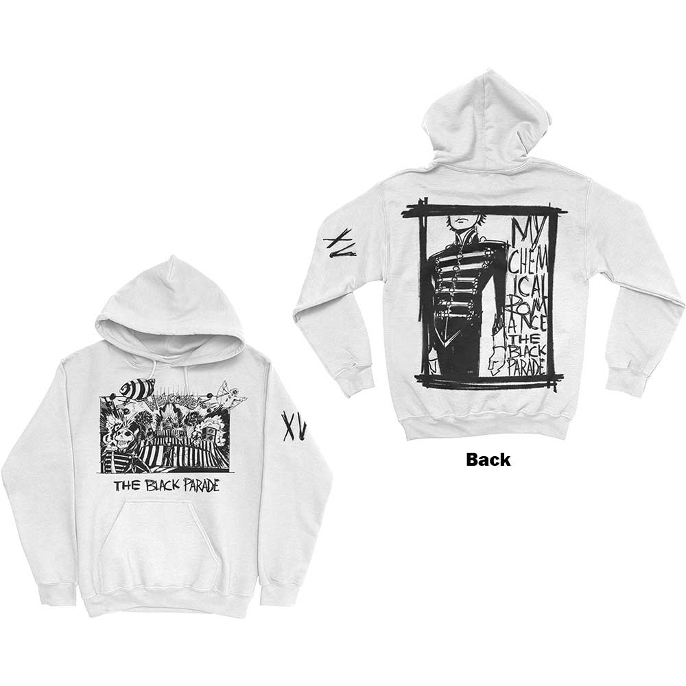 My Chemical Romance Unisex Pullover Hoodie: XV Marching Frame (Back Print) (Small)
