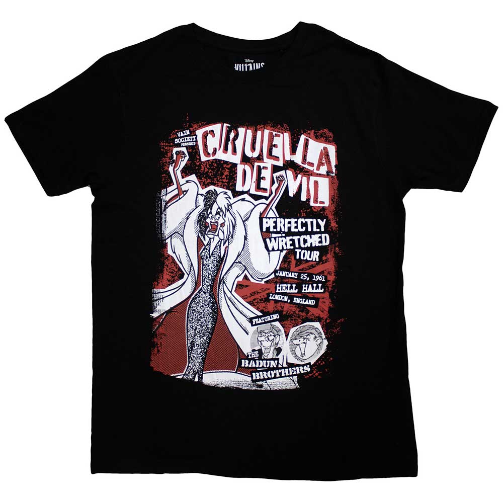101 Dalmatians Unisex T-Shirt: Cruella Tour (Medium)