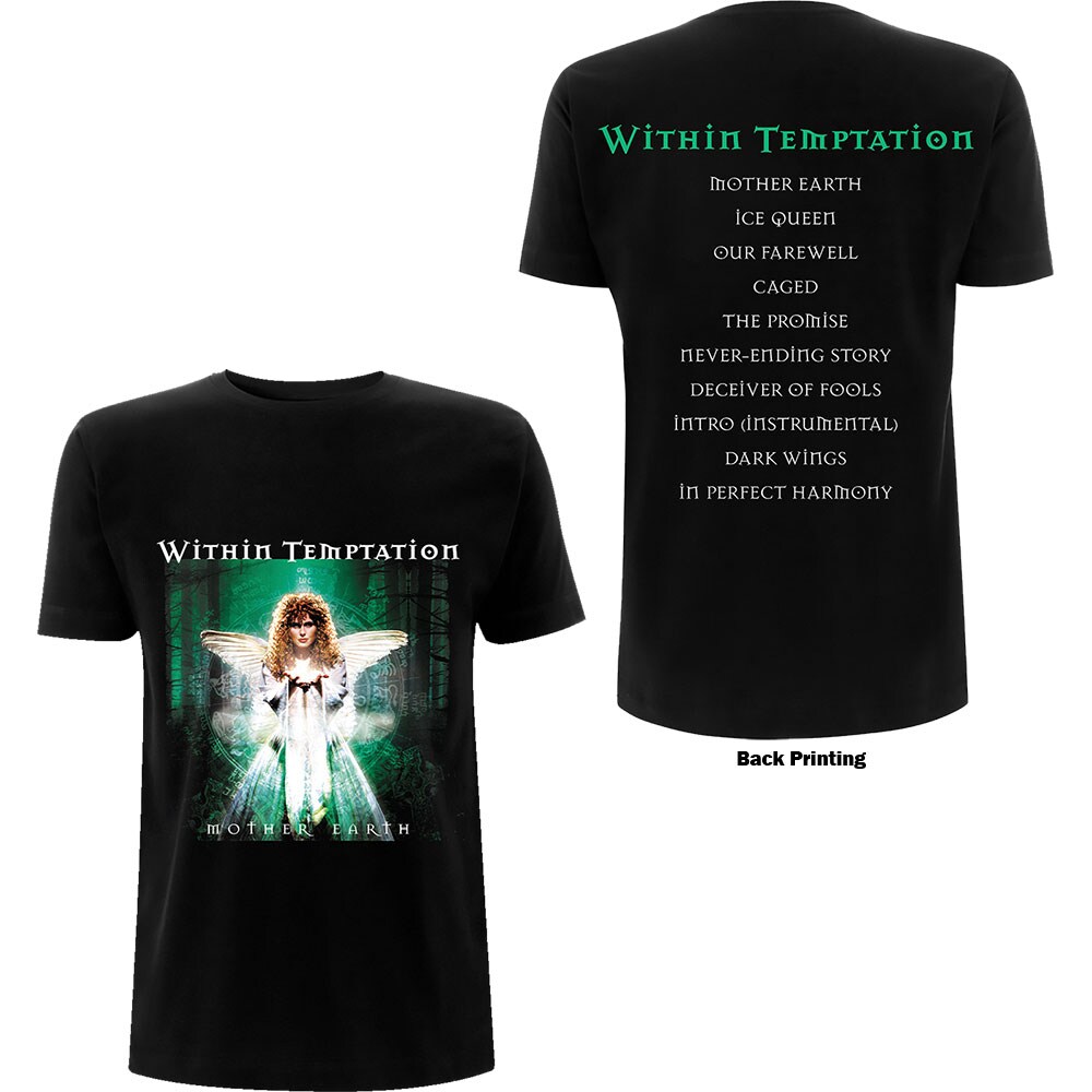 Within Temptation Unisex T-Shirt: Mother Earth (Back Print) (Medium)