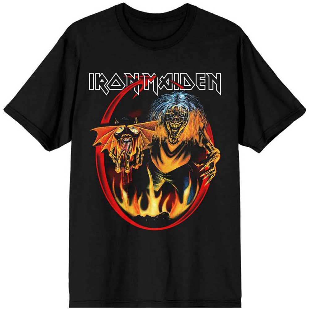 Iron Maiden Unisex T-Shirt: Number of the Beast Devil Tail (Small)