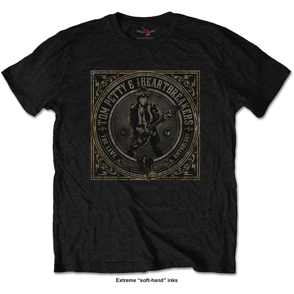 Tom Petty & The Heartbreakers Unisex T-Shirt: Live Anthology (Soft Hand Inks) (Small)