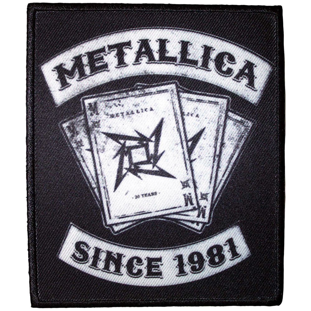 Metallica Printed Patch: 30th Anniversary Playing Card (Standard)