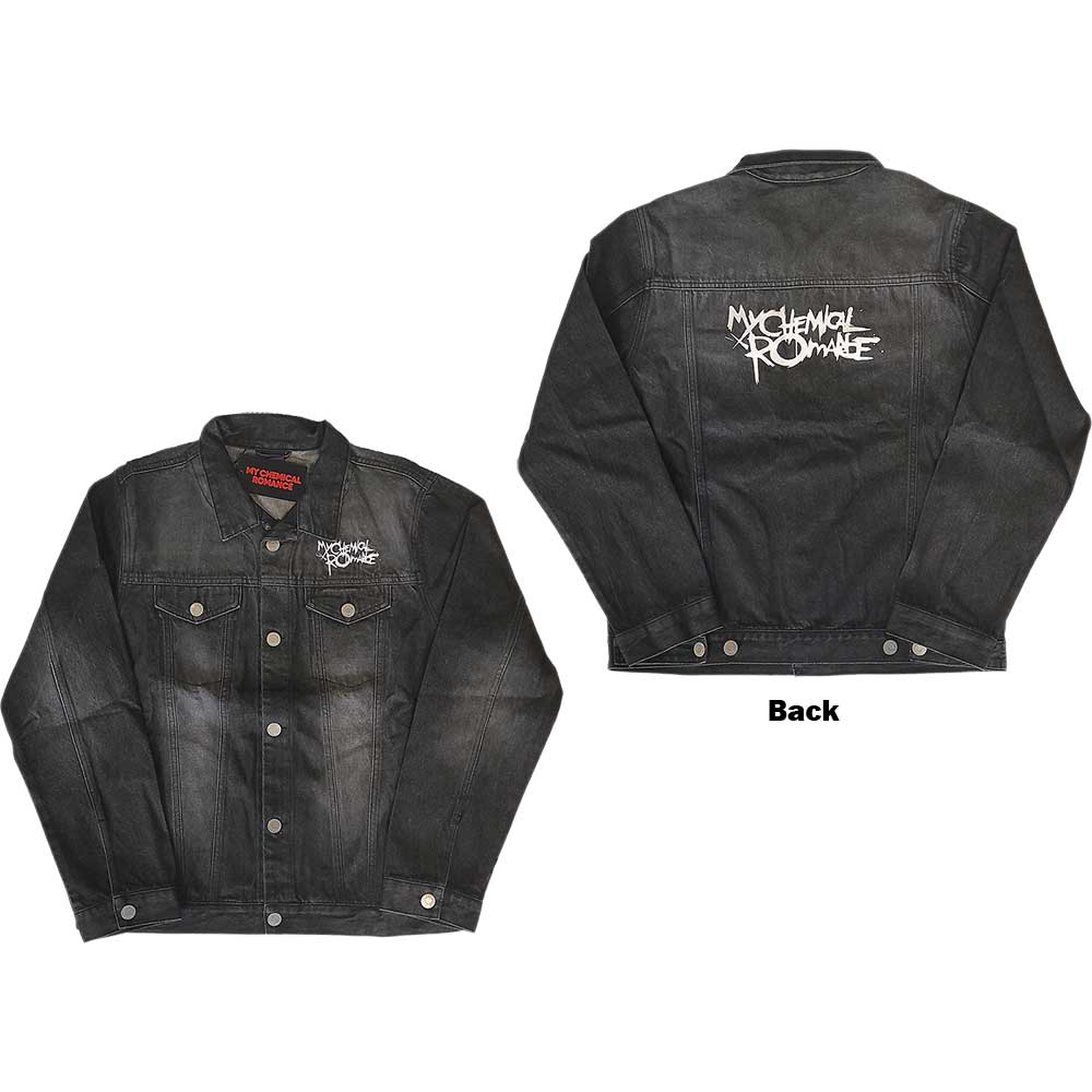 My Chemical Romance Unisex Denim Jacket: Logo (Back Print) (Medium)