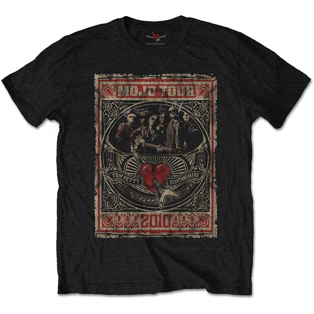 Tom Petty & The Heartbreakers Unisex T-Shirt: Mojo Tour (Soft Hand Inks) (Small)