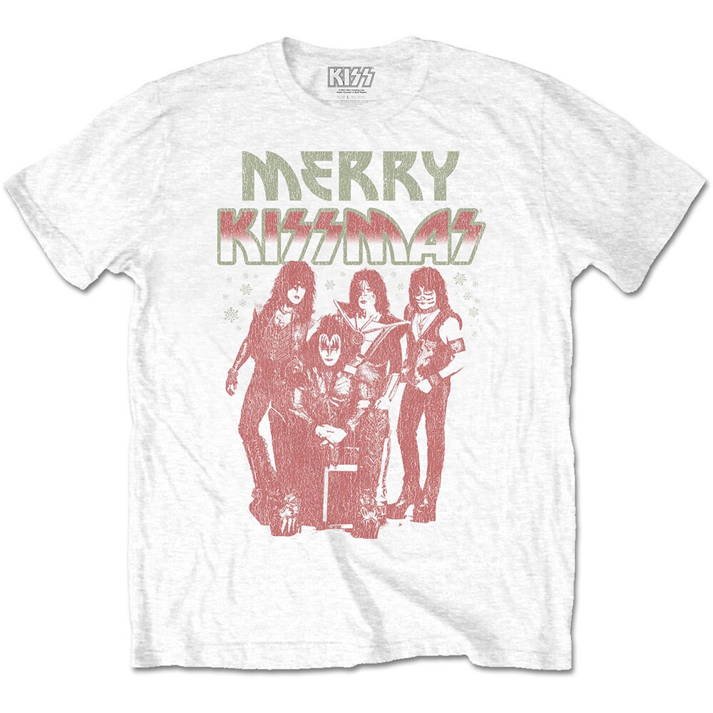 KISS Unisex T-Shirt: Merry Kissmas (Medium)