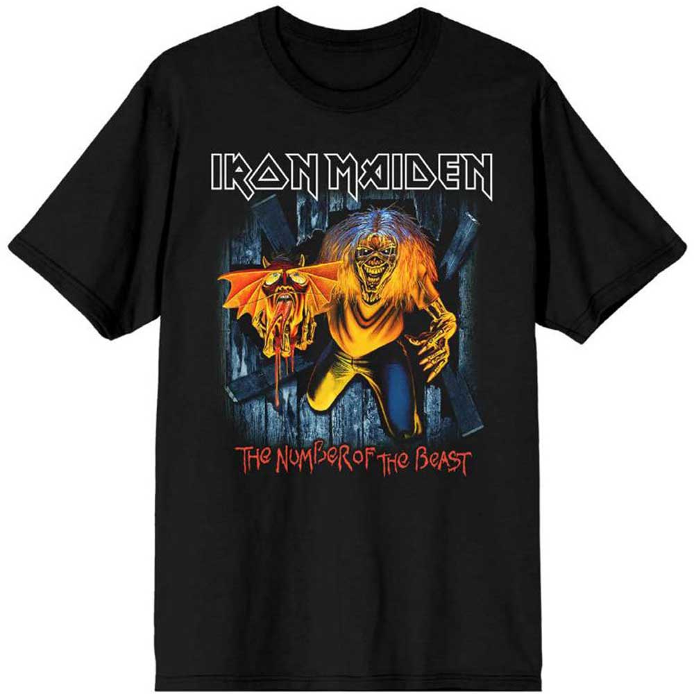 Iron Maiden Unisex T-Shirt: Number of the Beast Eddie Panel Burst (X-Large)