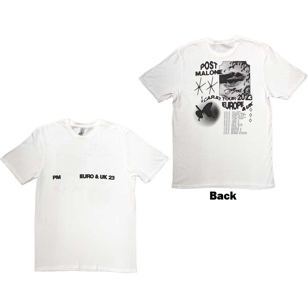 Post Malone Unisex T-Shirt: Collage (Back Print & Ex-Tour) (Medium)