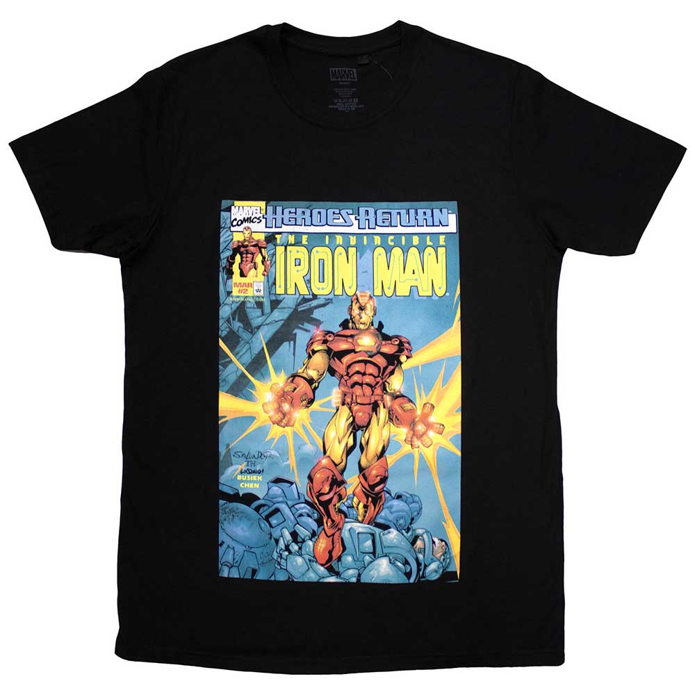 Marvel Comics Unisex T-Shirt: Invincible Iron Man Comic Cover (X-Large)
