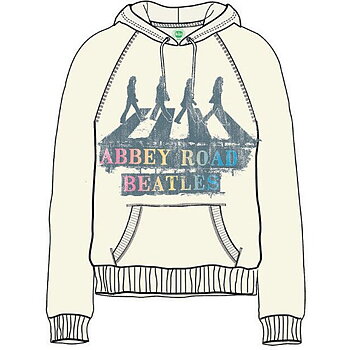 The Beatles Ladies Pullover Hoodie: Abbey Road Spray (Large)