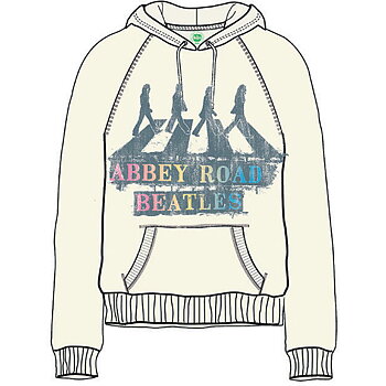 The Beatles Ladies Pullover Hoodie: Abbey Road Spray (Small)