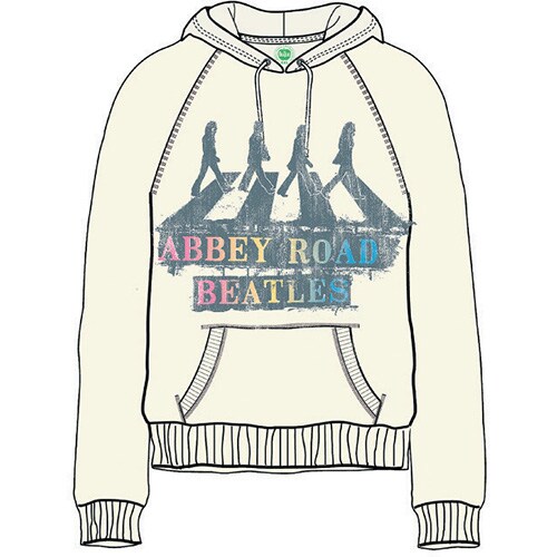 The Beatles Ladies Pullover Hoodie: Abbey Road Spray (Small) - 2