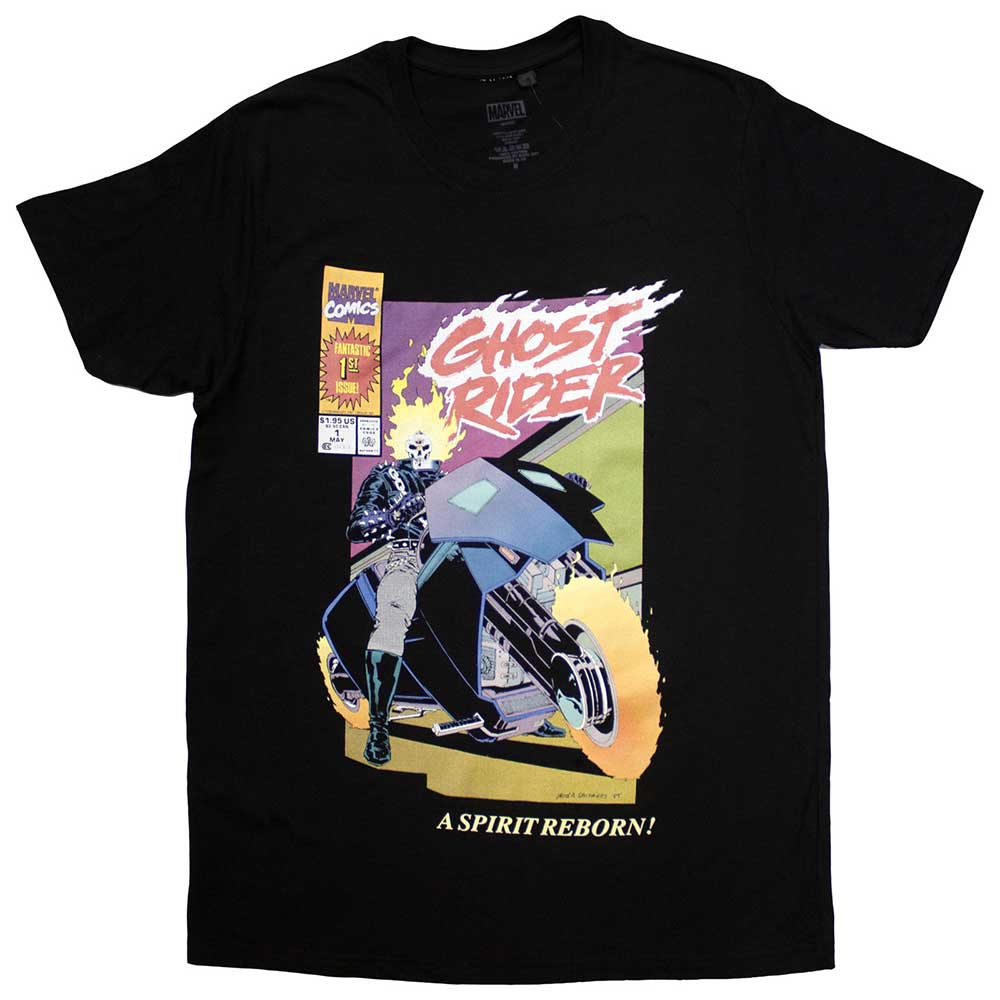 Marvel Comics Unisex T-Shirt: Ghost Rider Spirit Reborn Comic Cover (Small)