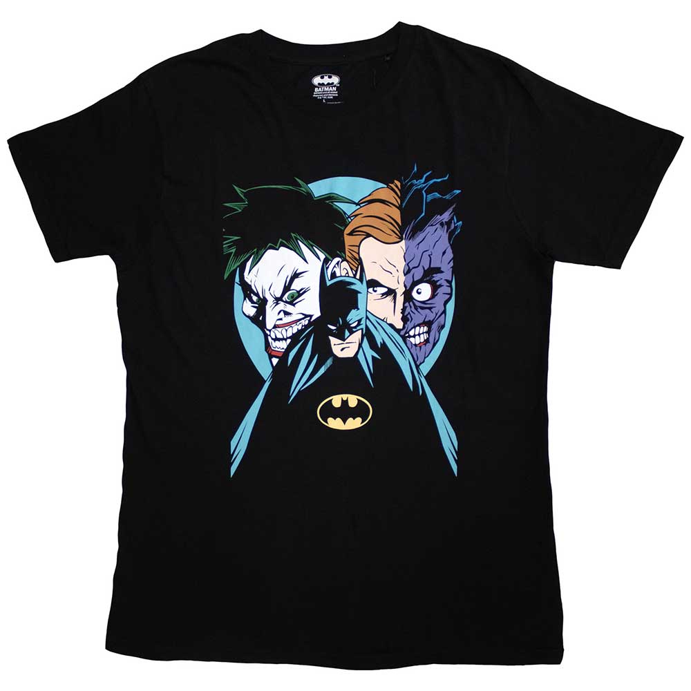 DC Comics Unisex T-Shirt: Batman Creeping Villains (Large)