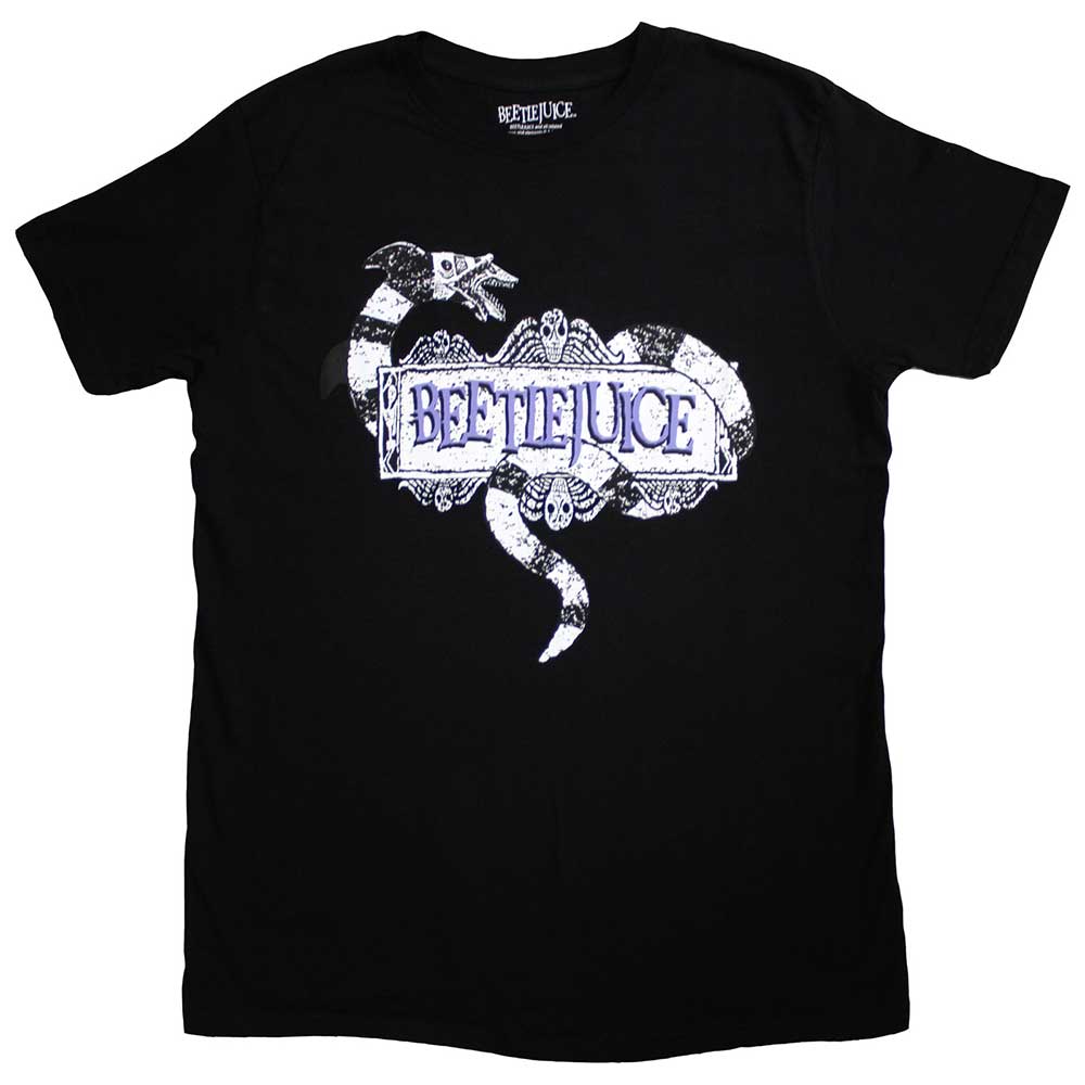 Beetlejuice Unisex T-Shirt: Snake Badge (Medium)