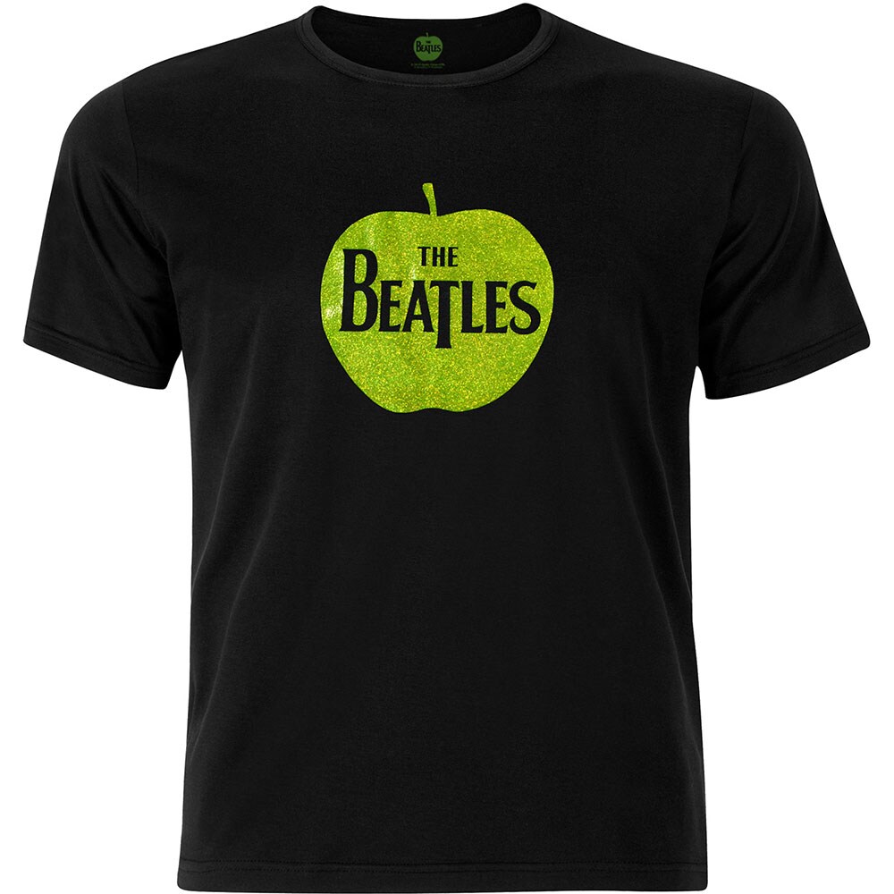 The Beatles Unisex T-Shirt: Apple Logo (Sparkle Gel) (Small) - 2