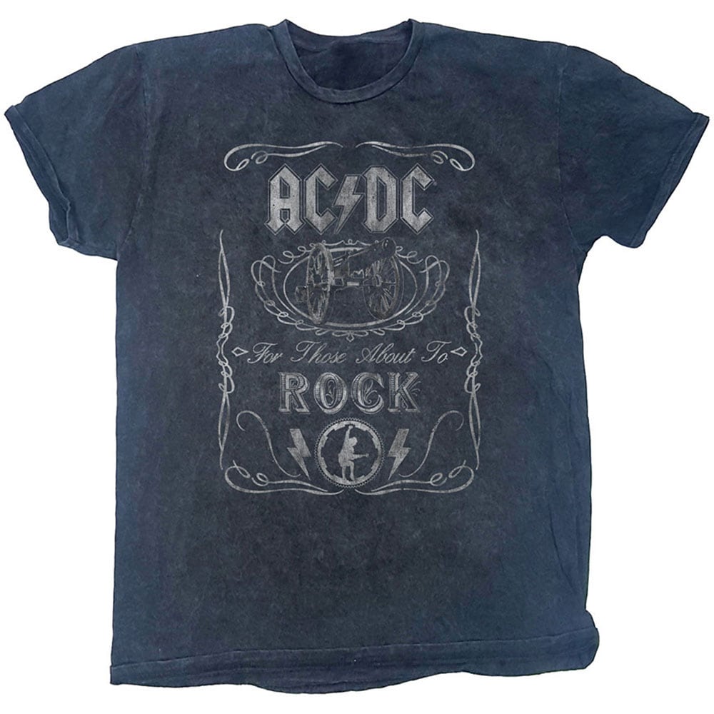 AC/DC Unisex T-Shirt: Cannon Swig (Dip-Dye) (Small)