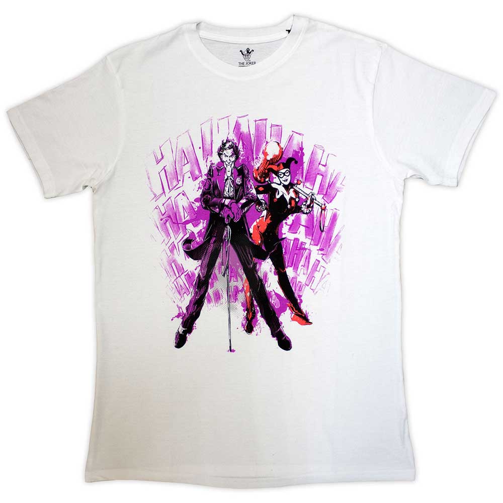 DC Comics Unisex T-Shirt: Joker - Harley & Joker Haha (Large)