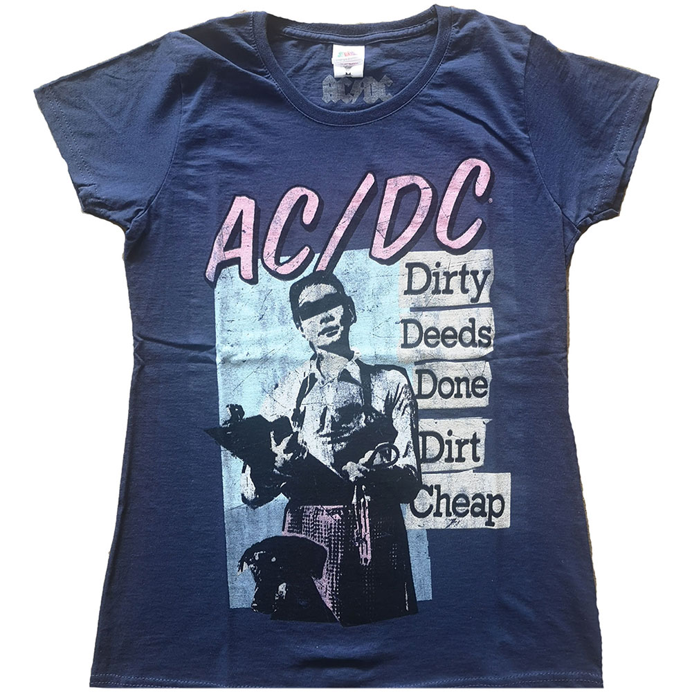 AC/DC Ladies T-Shirt: Vintage DDDDC (X-Large)
