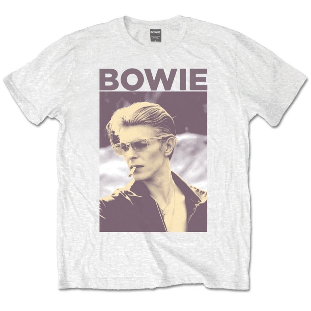 David Bowie Unisex T-Shirt: Smoking (Large) - 2