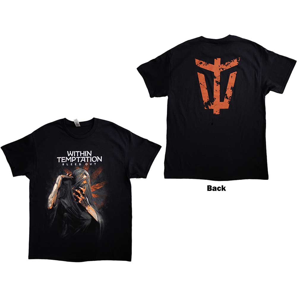 Within Temptation Unisex T-Shirt: Bleed Out Album (Back Print) (Large)
