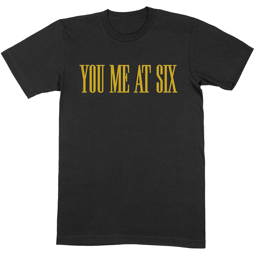 You Me At Six Unisex T-Shirt: Yellow Text (X-Large)
