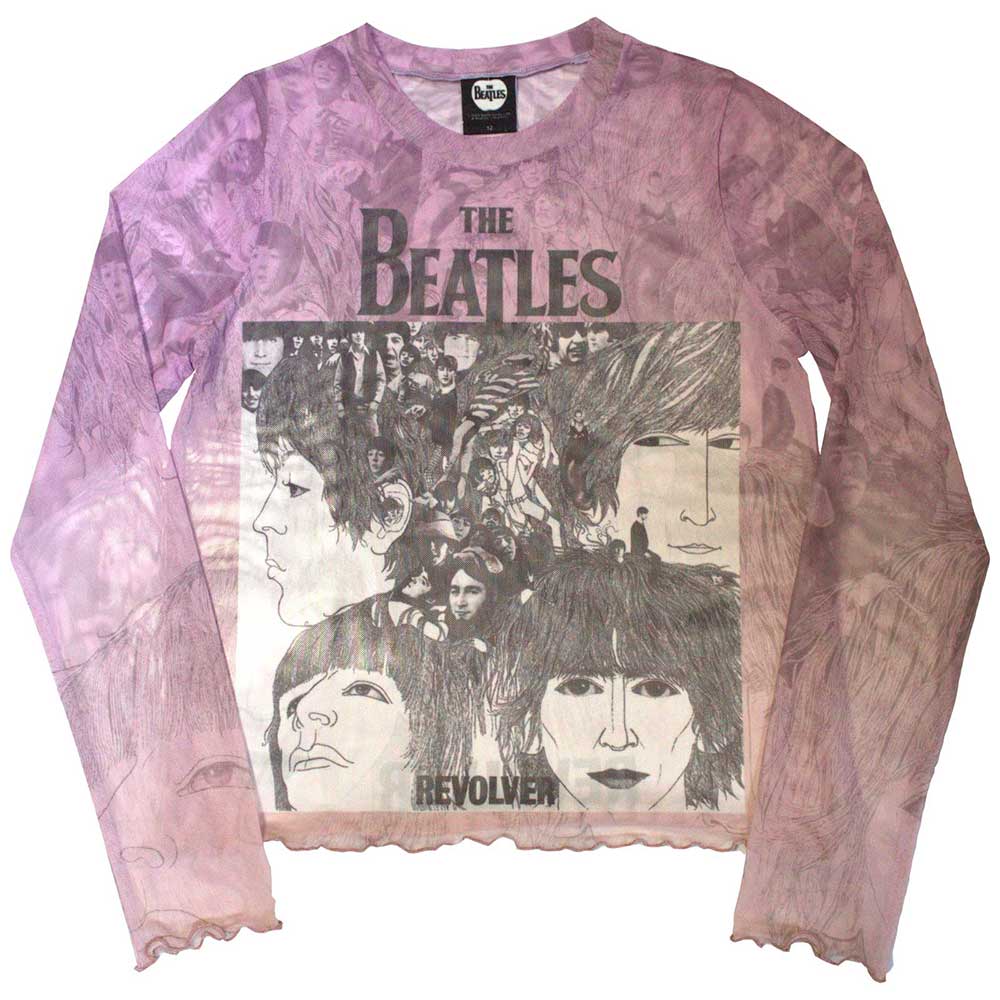 The Beatles Ladies Long Sleeve T-Shirt: Revolver (Mesh) (Small)