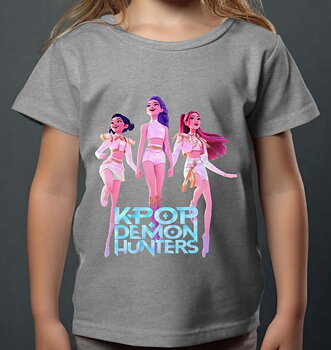 Huntrix kids t-shirt: "Christmas" - gray - size 12-14 years