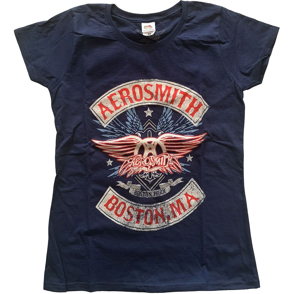 Aerosmith Ladies T-Shirt: Boston Pride (X-Small)