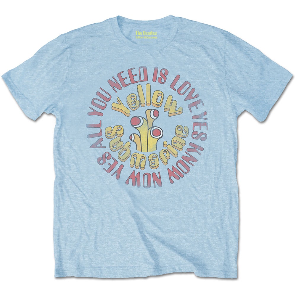 The Beatles Unisex T-Shirt: Yellow Submarine AYNIL Circle Vintage (XX-Large)