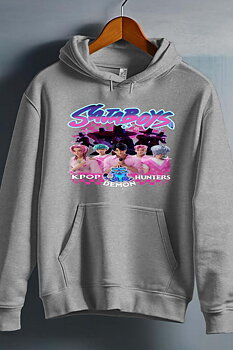 Saja Boys Kpop Demon Hunters Barn Hoodie - Hunters - Grå - Unisex