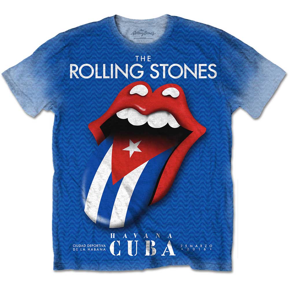 The Rolling Stones Unisex Sublimation T-Shirt: Havana Cuba (Small) - 2