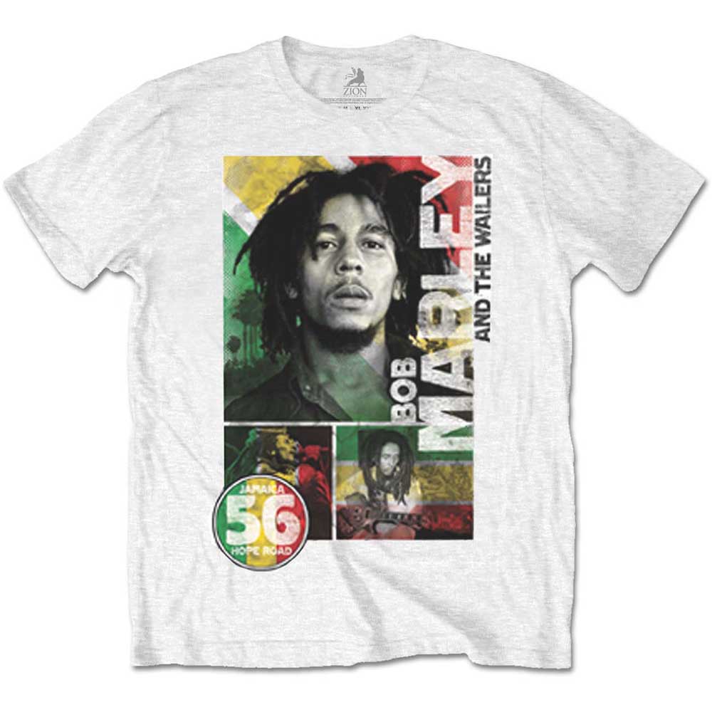 Bob Marley Unisex Tee: 56 Hope Road Rasta (X-Large)