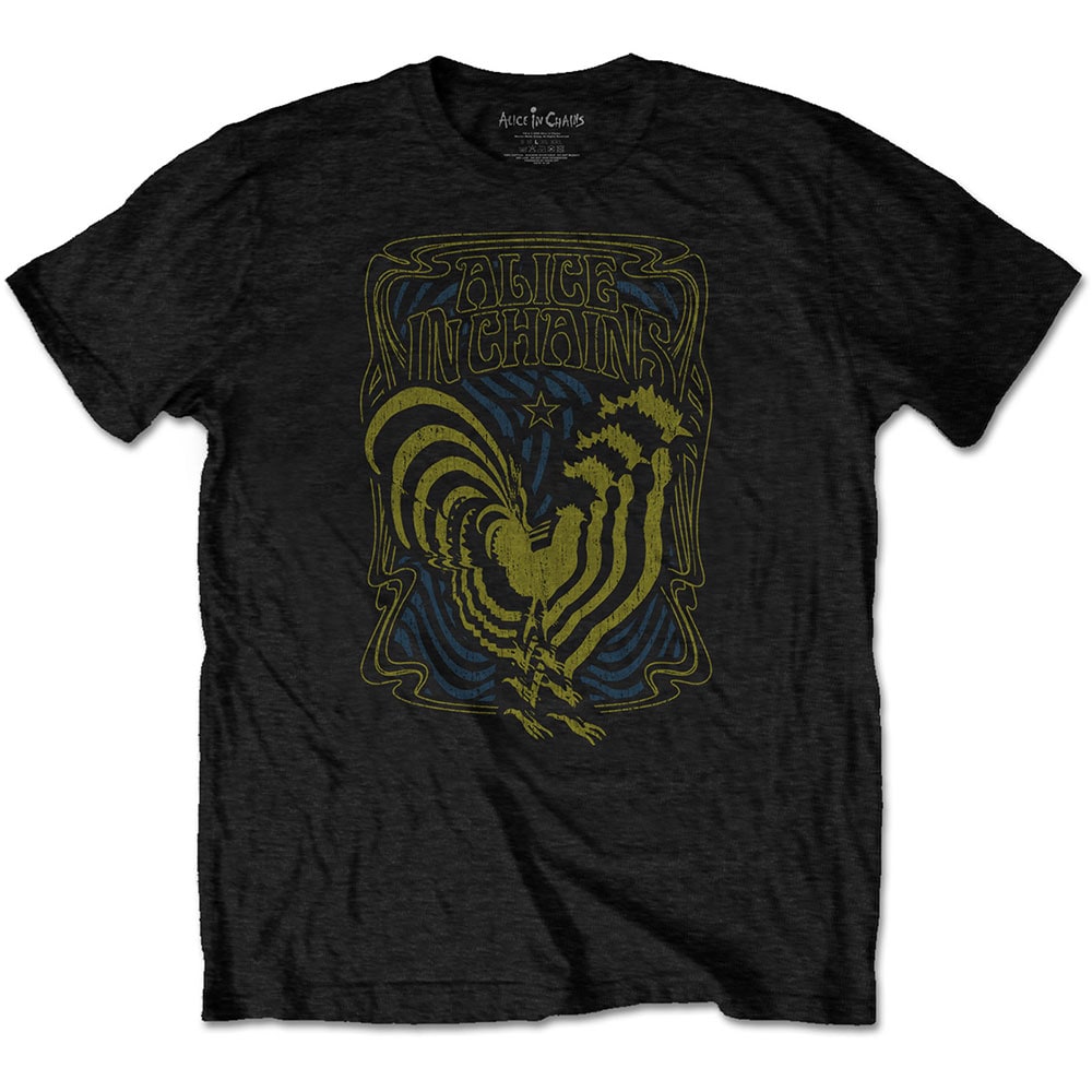 Alice in Chains Unisex T-Shirt: Psychedelic Rooster (Small)