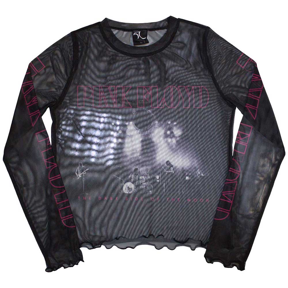 Pink Floyd Ladies Long Sleeve T-Shirt: Live Band (Mesh) (Large)