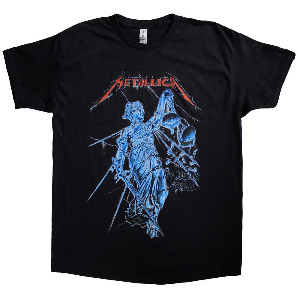 Metallica Unisex T-Shirt: Blue Justice (X-Large)