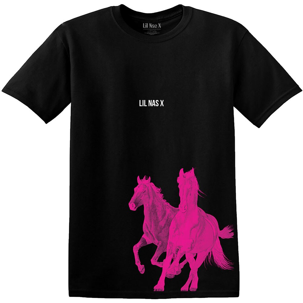 Lil Nas X Unisex T-Shirt: Pink Horses (X-Large)